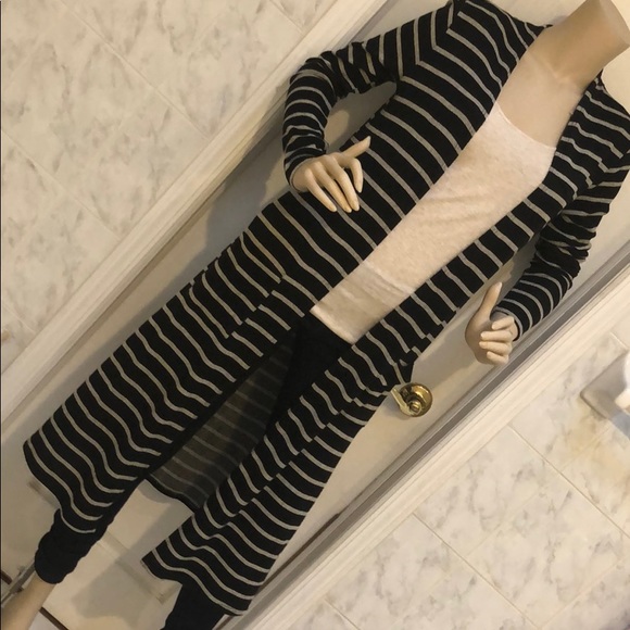 LAST 1! BLACK & GREY KNIT DUSTER/ CARDIGAN - Picture 3 of 8